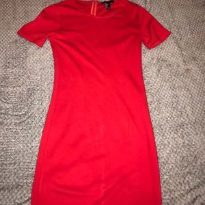Red mini dress